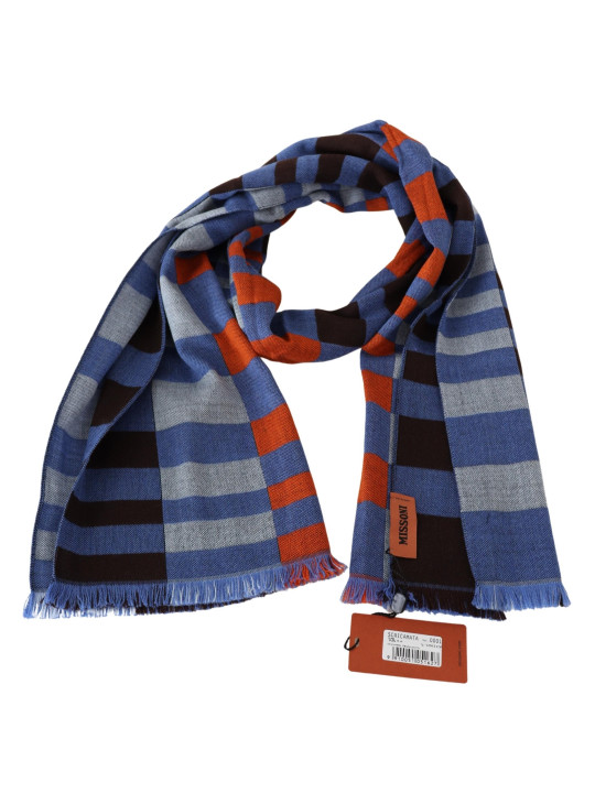 Scarves Chic Multicolor Wool Scarf Unisex Accessory 320,00 € 7333413017765 | Planet-Deluxe