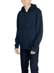 Armani marineblau abnehmbarer Reißverschluss-Hoodie