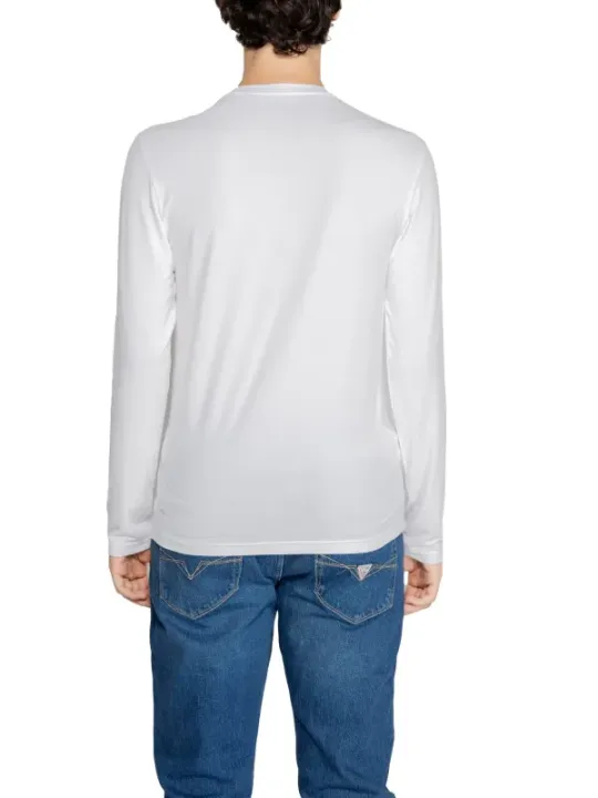 Weißes Armani Langarm-T-Shirt