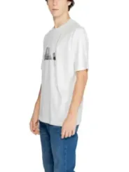 Weißes T-Shirt mit Skyline-Grafik