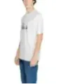 Weißes T-Shirt mit Skyline-Grafik