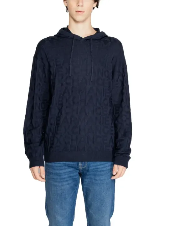 Dunkelblauer Kapuzenpullover Armani Exchange