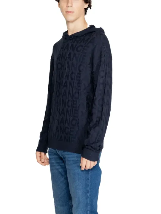 Dunkelmarineblauer Armani Exchange Kapuzenpullover