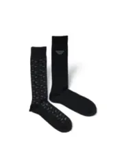 Schwarze Socken mit Vogelmuster