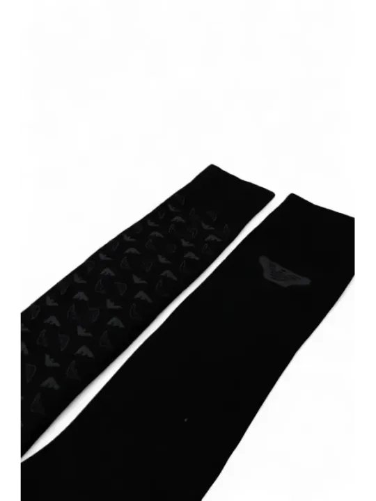 Schwarze Strumpfhose mit Bergmuster