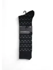 Schwarze Socken mit Armani-Logo
