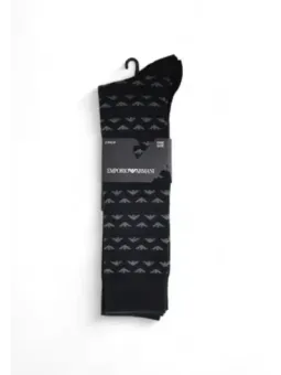 Schwarze Socken mit Armani-Logo