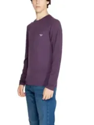 Lila Armani Langarmshirt mit Logo