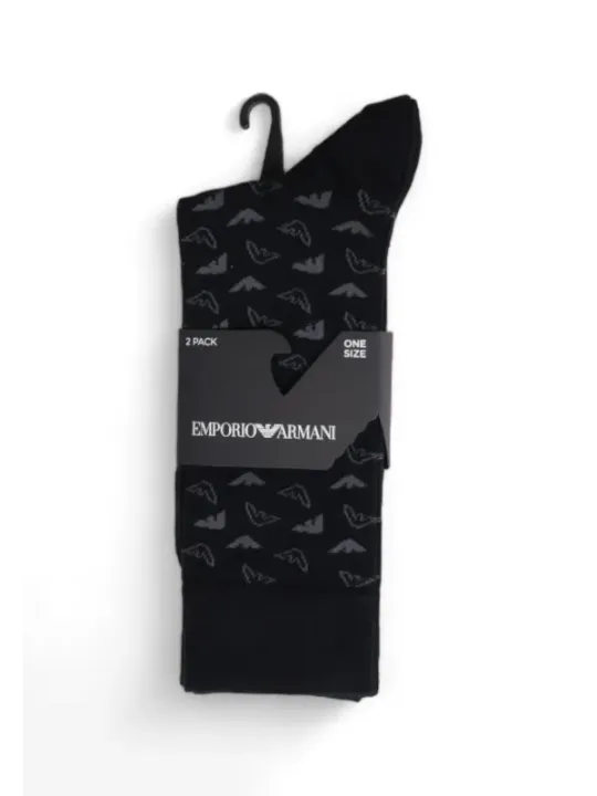 Armani Socken Zweierpack Schwarz Grau