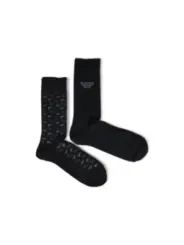 Schwarze Socken mit Vogelmuster