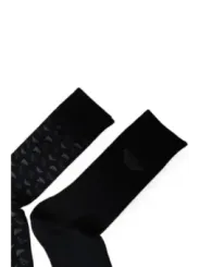 Schwarze Armani Kniestrümpfe mit Muster