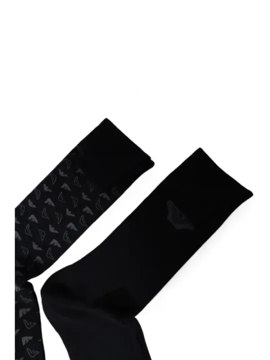 Schwarze Armani Kniestrümpfe mit Muster