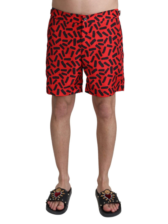 TS ES günstig Kaufen-Chic Red Swim Trunks Boxer Shorts. Chic Red Swim Trunks Boxer Shorts <![CDATA[Make a splash in exclusive style with these stunning Dolce & Gabbana Beachwear swim trunks. Perfect for the fashion-forward gentleman, these trunks offer not only an eye-catchin