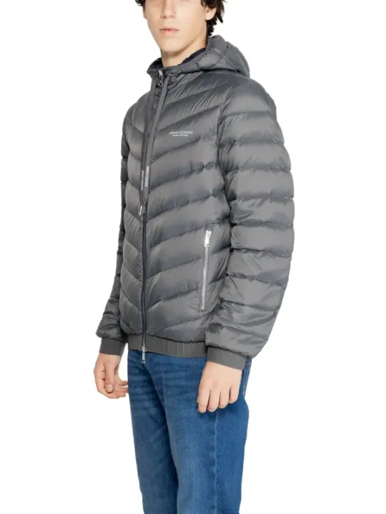 Graue Armani Exchange Herren Pufferjacke