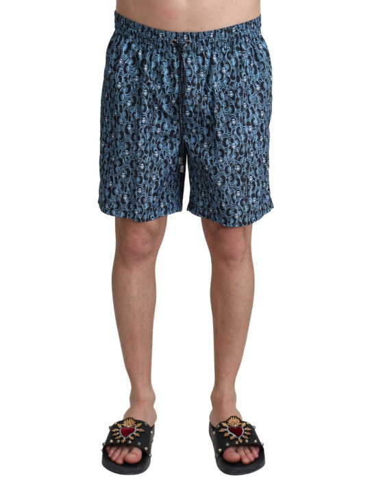 FOR THE günstig Kaufen-Chic Blue Drawstring Swim Trunks. Chic Blue Drawstring Swim Trunks <![CDATA[Step into summer with style wearing these sumptuous Dolce & Gabbana swim trunks. Designed for the fashion-forward, these trunks are not just about comfort; they make a statement w
