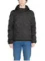 Schwarze Replay Pufferjacke mit Kapuze
