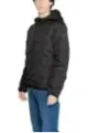Schwarze Replay Pufferjacke mit Kapuze