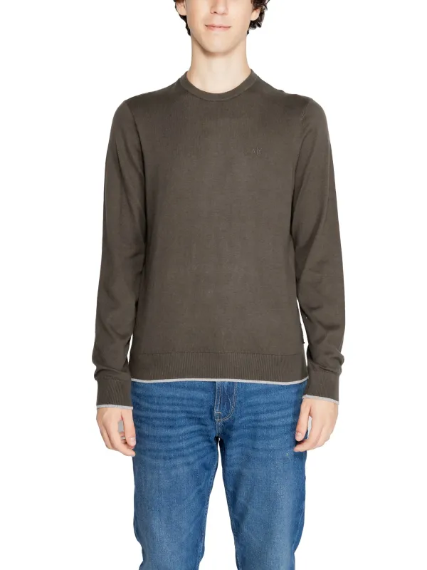 Dunkelbrauner Armani Exchange Herrenpullover Dunkelbrauner Armani Exchange Herrenpullover