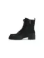 Schwarze Lederstiefel mit Quilted-Muster
