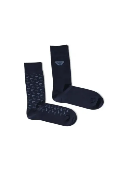 Armani Socken mit Walmuster marineblau