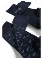 Dunkelgraue Armani Socken mit Muster
