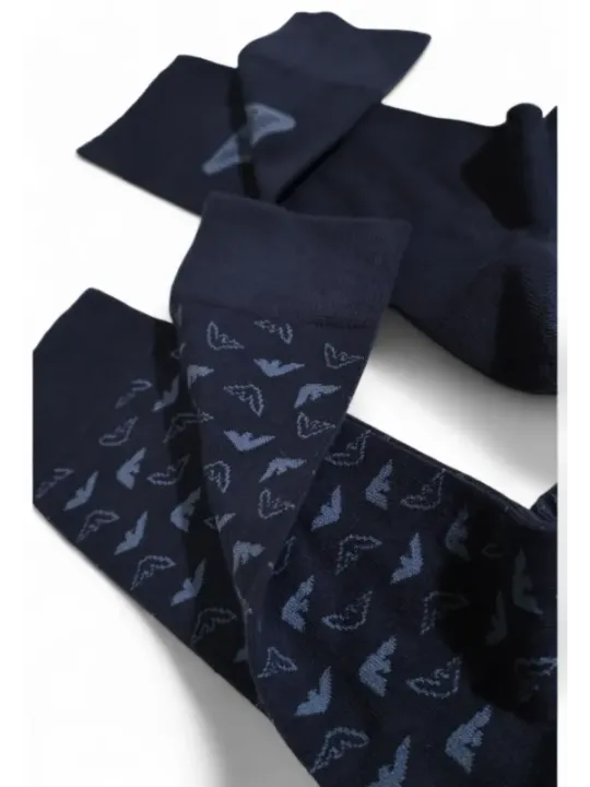 Dunkelgraue Armani Socken mit Muster