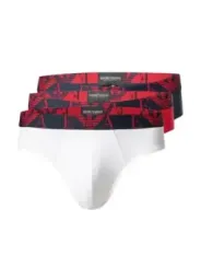 Grau-rote Emporio Armani Herrenslips Baumwolle