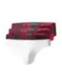 Grau-rote Emporio Armani Herrenslips Baumwolle