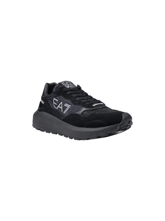 Schwarzer EA7 Laufschuh mit Details