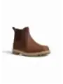 Männliche braune Leder-Chelsea-Stiefel