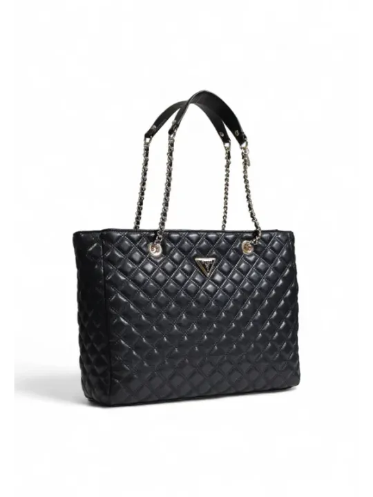 Schwarze gesteppte Guess Handtasche elegant