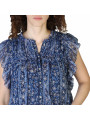 Blau gerüschte Seidenbluse von Pepe Jeans