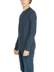 Blauer gerippter Calvin Klein Pullover