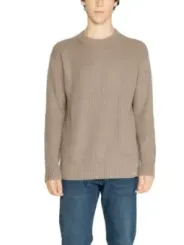 Tan gerippter Calvin Klein Pullover