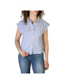 Weiße gestreifte Baumwollbluse von Pepe Jeans