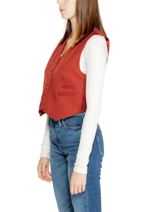 Rotes Vero Moda Weste Jeans