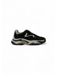 Graue sportliche Low-Top-Sneakers mit Welle