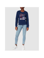 Sweaters Chic Blue Emblem Sweatshirt 160,00 € 8054807959544 | Planet-Deluxe