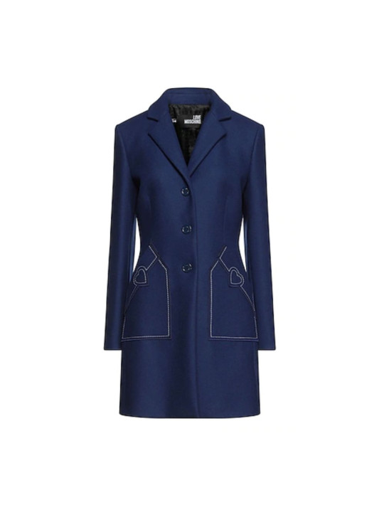 Jackets & Coats Elegant Embroidered Heart Wool Coat 540,00 € 8054807939515 | Planet-Deluxe