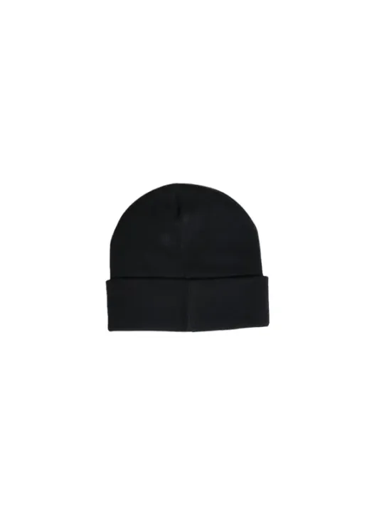 Schwarze Strickmütze mit Krempe