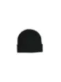 Schwarze Strickmütze mit Krempe