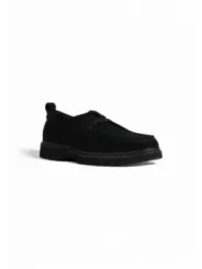 Dunkle Leder Oxford-Schuhe Brogue