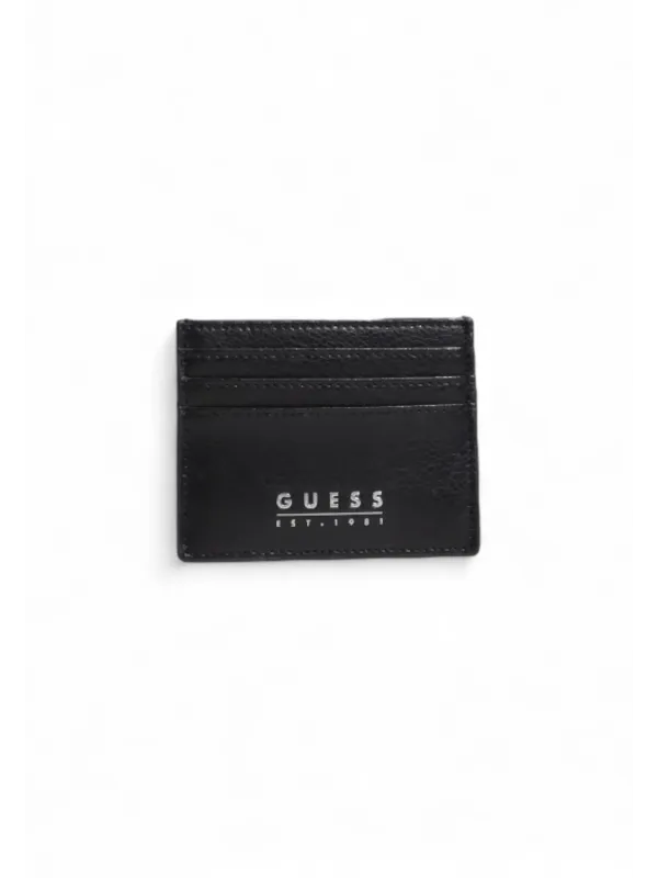 Schwarze Guess Kartenbrieftasche aus Leder Schwarze Guess Kartenbrieftasche aus Leder