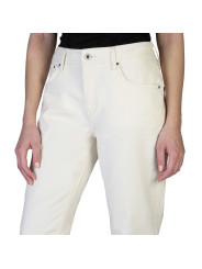 Weiße Straight Leg Denim Jeans