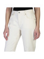Weiße Straight Leg Denim Jeans