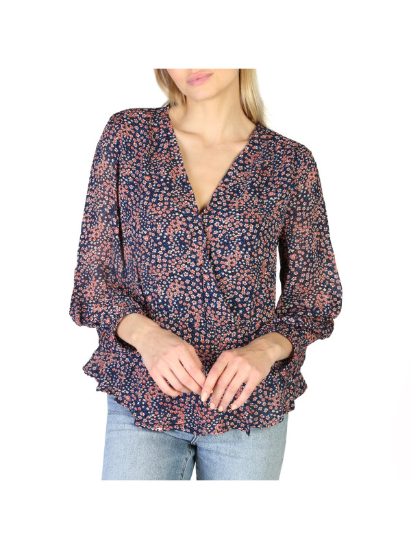 Blau floral gemustertes Damenbluse Pepe Jeans Blau floral gemustertes Damenbluse Pepe Jeans