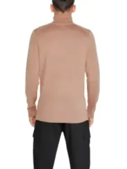 Tan Calvin Klein Mockneck Pullover