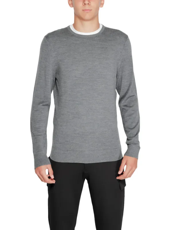 Graues Calvin Klein Langarm-T-Shirt