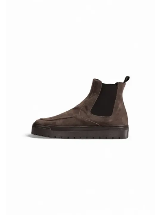 Kastanienbraune Wildleder Chelsea-Stiefel Antony Morato