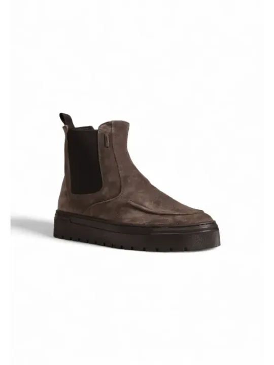 Braune Herren Leder Chelsea Stiefel